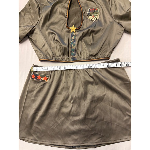 Frederick's of Hollywood Army Girl Costume Set Olive Green Small Sexy‎ - Picture 6 of 8